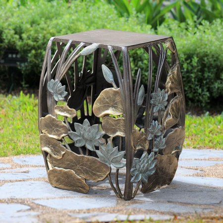 SPI Water Lilies Garden Stool 35070